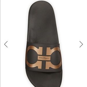 Salvatore Ferragamo Gancini Pool Slide Sandals